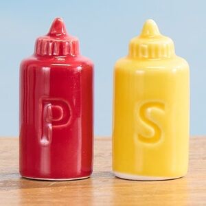 Mustard and Ketchup Mini Salt & Pepper Shaker